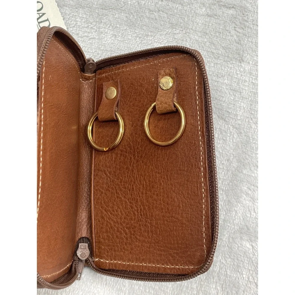 Country Road Key Case Wallet One Size Brown Leather Zip Australia